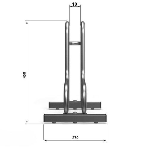 Fietsenrek RAD Fatbikes 5 Fietsenrek RAD 1. Leverbaar in een 10cm en in een 13cm uitvoering